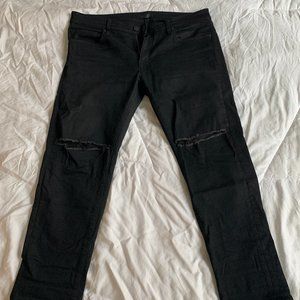 UNIQLO Black Ripped Jeans - 36W 34L
